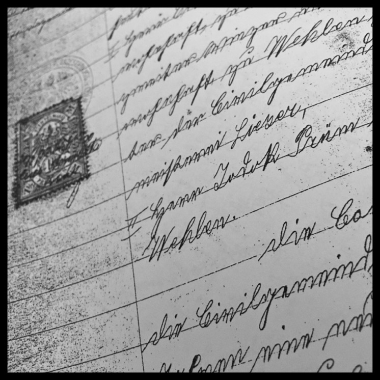 Ausschnitt aus dem Vertrag zwischen Jodocus und der Gemeinde Wehlen, 5. Dezember 1871